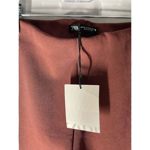 Zara High Waist Ribbed Shorts NWT - Picture 3 of 6